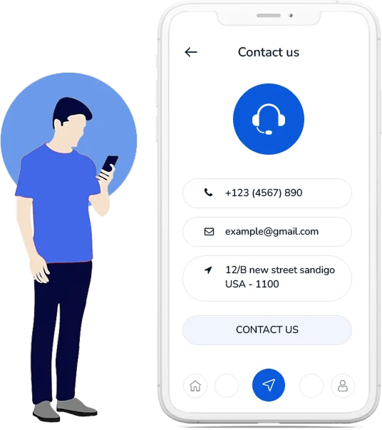Contact us screen
