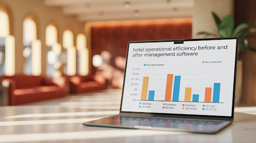 before vs after software: time, data-entry errors, guest satisfaction