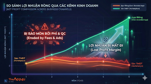 Biểu đồ so sánh lợi nhuận ròng