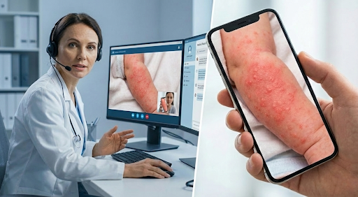 Giao diện gọi video khám bệnh từ xa